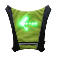 Wholesale GloryStar LED Wireless Safety Turn Signal Light Vest Bicycle Riding Night Warning Guiding Light High Quality riding bag vest L