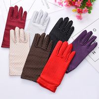 Wholesale Fashion Ladies Dot Thin Spring Summer UV Proof Gloves Women s Outdoor Graceful Party Gloves