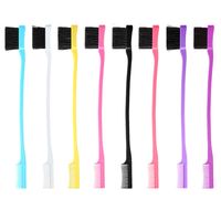 Wholesale Beauty Double Sided Edge Control Comb Styling Hair Eyebrow Comb Brush Hairdressing Salon Hair Comb Brushes DLH426