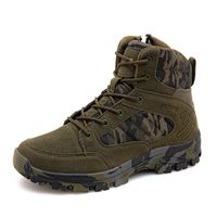 Wholesale Tactical Military Combat Boots Men Suede Leather Army Hunting Trekking Camping Mountaineering Spring Autumn Work Shoes