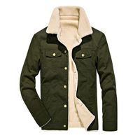 Wholesale Men s Jackets Mens Winter Bomber Jacket Pilot Aviation Warm Male Fur Collar Army Green Tactical Coats