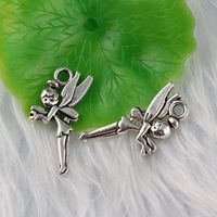 Wholesale Mixed Style Vintage Silver Praying Angel Fairy Angel Charms Pendants Lucky Goddess For Jewelry Making Bracelet Necklaces Crafts Findings Gif