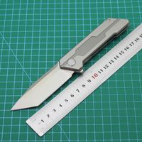Wholesale High Quality All Titanium Handle Tracker Fast Open Folder D2 Steel Blade Delivery Nylon Knife Set Men s gift knifeFree Mail