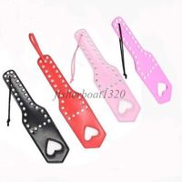 Wholesale Restraint Rivet Paddle Leather Beat Sexual Cosplay Slave Whip Foreplay Gift Fun A