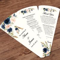 wedding program fans cheap