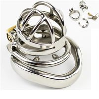 Wholesale Hot Sale male chastity device new steel chastity belt for men new chastity devices cock cage with removable spike ring