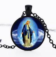 Wholesale Statement necklaces Women Men Cross Virgin Mary Jesus Pendant Necklace Christian Jewelry Vintage Holiday Accessories Religious cute Necklace