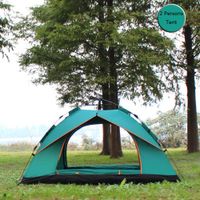 Wholesale 2 Person Camping Tent Hydraulic Automatic Instant Tent Outdoor Double Layer Waterproof Camping Tent x140x110 Cm