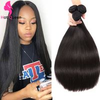Wholesale ALLOVE A Peruvian Straight Hair Wefts Bundles Puruvian Human Hair Weave Extensions Can Be Dyed to Light Dark Brown inches Ishow Meetu