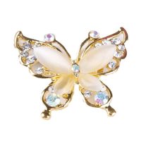 Wholesale Crystal Rhinestone Butterfly Brooch Vintage Female Fashion Broche Hijab Pins And Brooches Women Animal Pins Broches Jewelry
