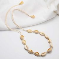 Wholesale Summer Beach Women Cowrie Shell Charm Woven Choker Necklace Handmade Jewelry New