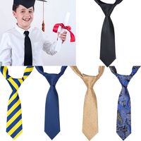 Boy Tie Kids Baby School Boy Wedding Necktie Neck Tie Elastic Solid 11 Colors BH