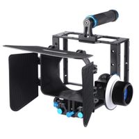 Wholesale Freeshippng DSLR Video Film Movie Making Kit with Camera Cage Top Handle Grip mm Rod Set Matte Box Follow Focus for DSLR Cameras Camcorder