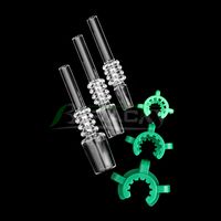 Wholesale 10mm mm mm Quartz Tip With Keck Clips For Mini NC Kits Quartz Tips For Glass Water Bongs Pipes Dab Oil Rigs