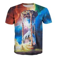 3D Printed T-Shirts Cosmic Drops of Paint for Your Creativity Short Sleeve Tops