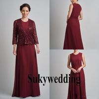 dark red mother of the bride dresses