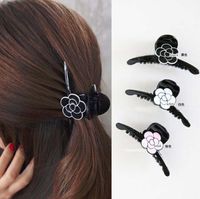 Wholesale Big Girls Flower Hair Claws boutique Children camellia hair clip Fashion designes women hairpins princess hair accessories C6019