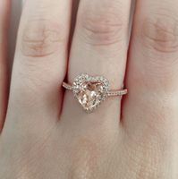 Wholesale Huitan Classic Solitaire Ring with Heart Shape Cubic Zirconia Prong Setting Wedding Engagement Rings for Women Girls Size