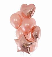 Wholesale 4pcs inch Aluminum film Foil Balloon inch Latex Balloon Rose Gold Heart Balloon Champagne Star Balloons Wedding Party for Birth