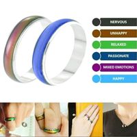 Wholesale 100Pcs Jewelery Bulks Mixed Change Color Silver Plated Mood Rings Temperature Emotion Feeling Rings For Women Men
