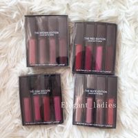 Wholesale Makeup Liquid Lip Gloss Lipstick Kit The Red Nude Brown Pink Edition Beautiful colors set Mini Matte