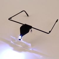 Wholesale New Arrival Eyelash Extension LED Light Magnifying Spec Glasses Hands Free Magnifier