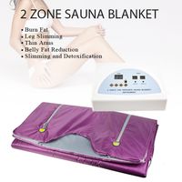 Wholesale 2 zones far infrared fat removal body wrap thermal slimming sauna blanket