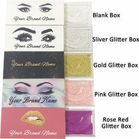 Wholesale Lash Box with Private Sticker Logo Mink Lashes Customized Label and Designs Used for Mink Lashes Natural D Mink Eyelashes False Lashes