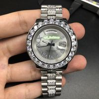 Wholesale Best Selling Men s Wristwatch Silver Stainless Steel Case Watch Diamond Bezel Watch Silver Face Watch Automatic Mechanical Watches