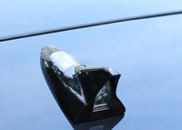 Wholesale Car shark fin solar flash lamp antenna radio change decorative lights rear warning rear rear roof wing led lights