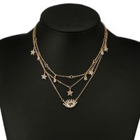 Wholesale Gold color Choker Necklace for women Short crystal stars Pendant Chain Necklaces Pendants Laces velvet chokers Fashion Jewelry