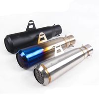 Wholesale Input inch Exhaust Vent Pipe DB Killer Refit Motorcycle mm Length Tail Baffler Pipe Stainless Steel System Universal