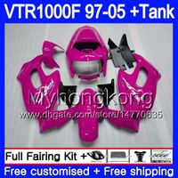 Wholesale Body For HONDA SuperHawk VTR1000F HM VTR1000 F VTR F F Glossy Rose Fairing