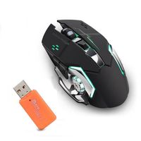 Wholesale 2 a Kt Wirless Charging Mouse and Card Reader Gaming Mouse Breathing Lights Laser Battery Built in Mice for Desktop Laptop