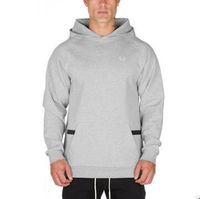 Wholesale Vintage Men Hoodie Sweatshirt Zipper Pocket Man Casual Hooded Pullover Mens Gyms Fitness Sportswear Brand Clothing M XL