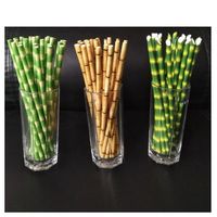 Wholesale Paper Straws cm Disposable Bubble Tea Thick Bamboo Juice Drinking Straw Eco Friendly Milk Straw Birthday Wedding Party Gifts