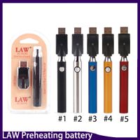 Wholesale Law Preheating Battery USB Charger Kit mah O Pen Bud Touch Variable Voltage Battery For CE3 G2 G5 th205 Mt6 Cartridges
