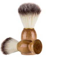 Wholesale Wood Shaving Barber Salon Men Facial Beard Cleaning Device Shave Tool Soft Shaving Brush With Wooden Handle For Men
