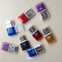 Wholesale High Speed Crystal transparent USB TF Flash T Flash Memory Micro sd card reader adapter for gb gb gb gb gb gb TF Card