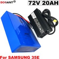 Wholesale 72v ah w w E bike lithium ion battery for Samsung B Q E cell v electric bike scooter battery A Charger