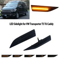 Wholesale 10pcs Car Dynamic Flowing LED Side Marker Turn Signal Light Indicator ForV W Transporter T6 Caddy Car Styling Accessories