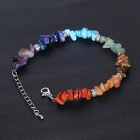 Wholesale 7 Chakra Reiki Women Bracelets Chain Link Lobster Clasp Healing Balance Natural Chip Stone Beads Meditation Rainbow
