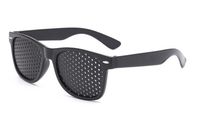 Wholesale New Black Unisex Vision Care Pinholes Eye Exercise Eyeglasses Pinholes Glasses Eyesight Improve plastic High Quality