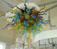 Wholesale 2020 Colorful Hand Blown Murano Glass Chandelier Wedding Table Top Centerpiece LED Light Chihuly Style Pendant Lamps