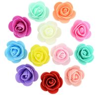 Wholesale 12 Colors Small Cute Foam Fowers Wedding Decoration Without Clip Handmade Flower Children hair Accessories A207