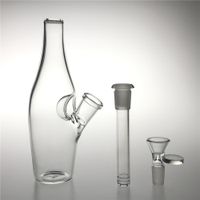 Wholesale 14mm Medium Glass Water Bongs with Inch Hookah Bottle Female Downstem Bong Bowl Thick Recycler Beaker Rigs for Smoking Pipes