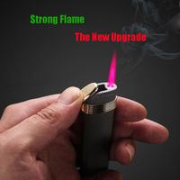 Wholesale New HONEST Inflatable Jet Lighter Torch Windproof Straight Red Flame Lighters For BBQ Cigar Smoking Accessories
