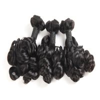 Wholesale Brazilian Rose Curl Auncy Funmi Hair Extensions Bundles Top Grade Bouncy Curly Virgin Human Hair Weaves Natural Color inch
