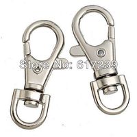 38mm Silver Tone Lobster Trigger Swivel Clasps Split Keyring Hook Key Fob Ring
