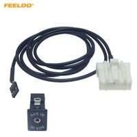 Wholesale FEELDO Car Automotive Pin Aux In Audio Cable Socket Interface Music AUX Adapter For Mazda Mx5 Rx8 Cx Cx